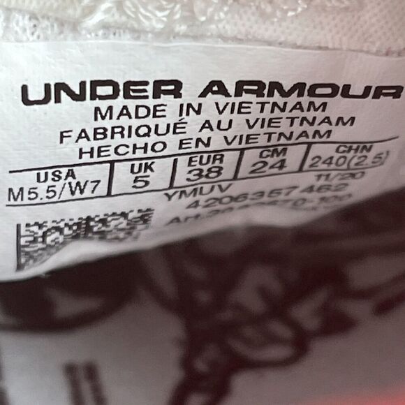 Under Armour HOVR Infinite Summit 2 Womens Size 7 White Black Red Running Shoes - Picture 9 of 10